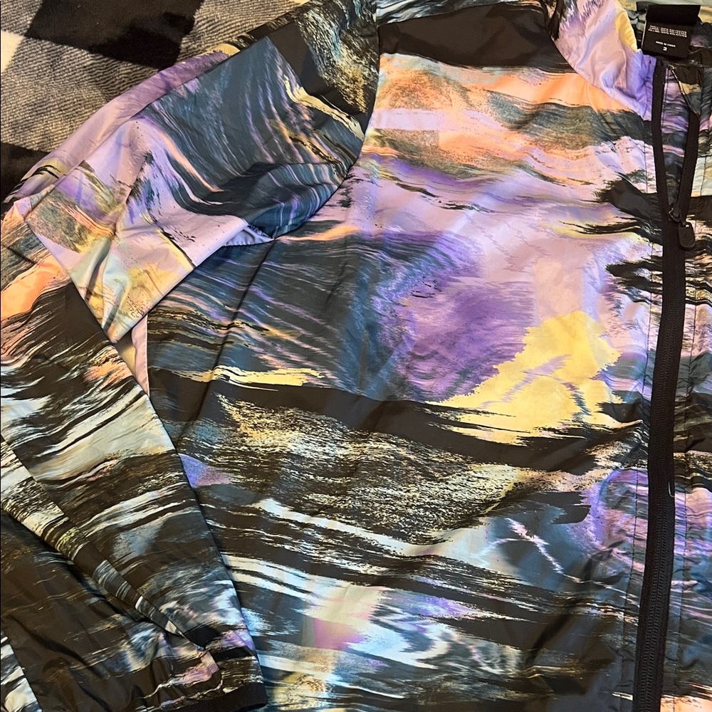 Happy Camper by TORRID Abstract Multicolor Windbreaker Jacket plus size  2X - Picture 3 of 14